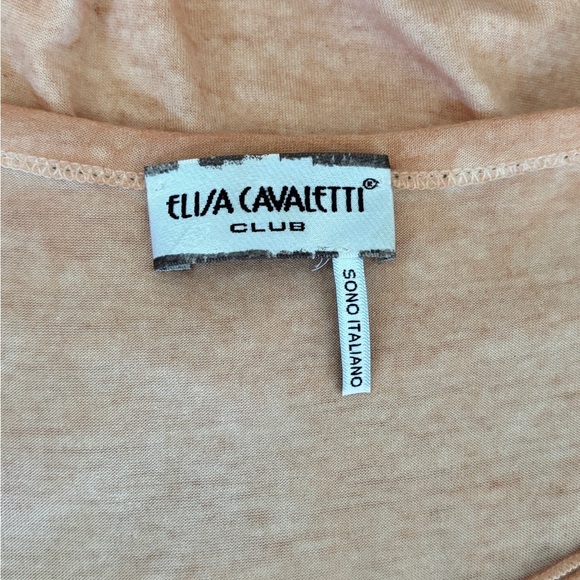 Elisa Cavaletti Size Small Top Short Sleeve V-Neck Charm Artsy Festival Orange - Picture 6 of 8